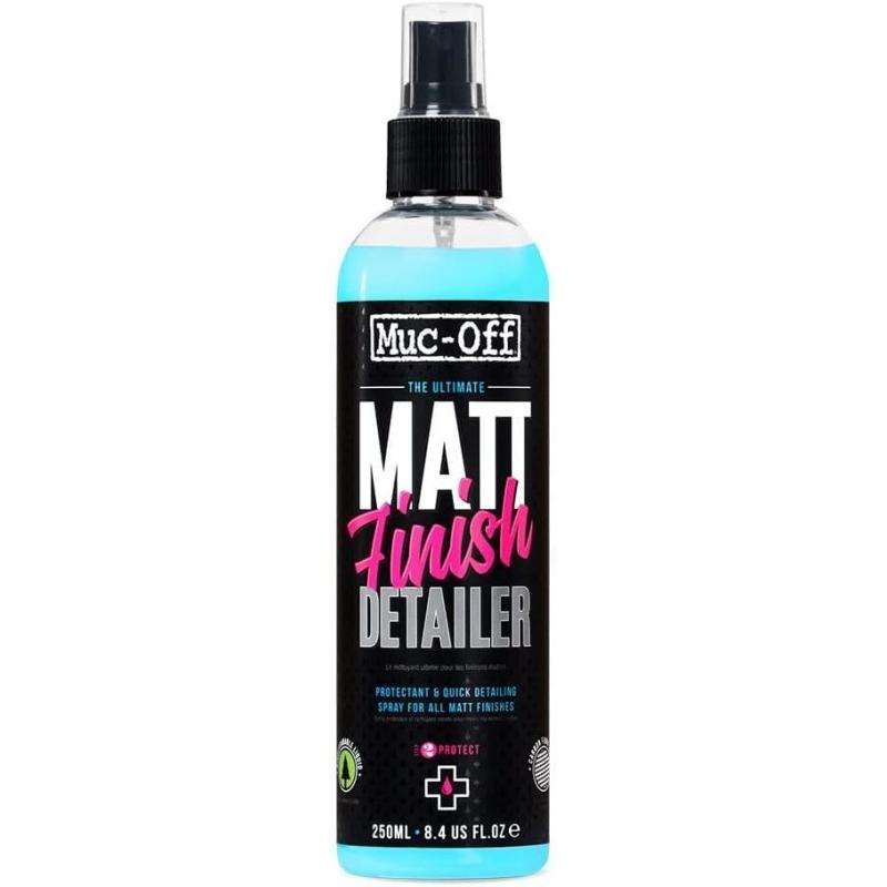 Muc-Off - Matt Finish Detailer 250ml para protección sin rayas en superficies mate, acabados satinados y vinilos, seguro para fibra de carbono y biodegradable