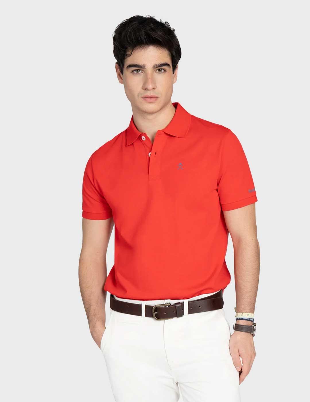 Harper & Neyer Knit polo rojo para hombre