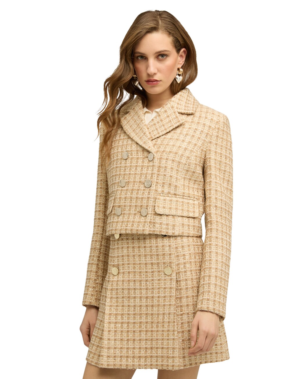 Motivi - Chaqueta corta cruzada en bouclé