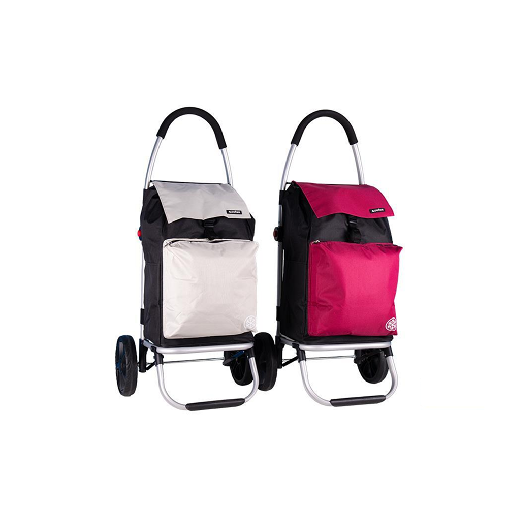 Carro Compra Plegable Aluminio | Bolsa 43L + Térmico | Ruedas XL