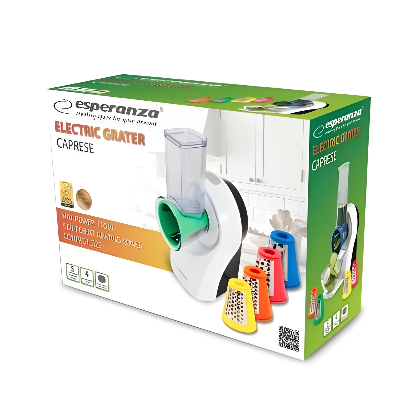 Esperanza EKM026 Trituradora eléctrica Caprese Robots de Cocina, Multicolor, Único