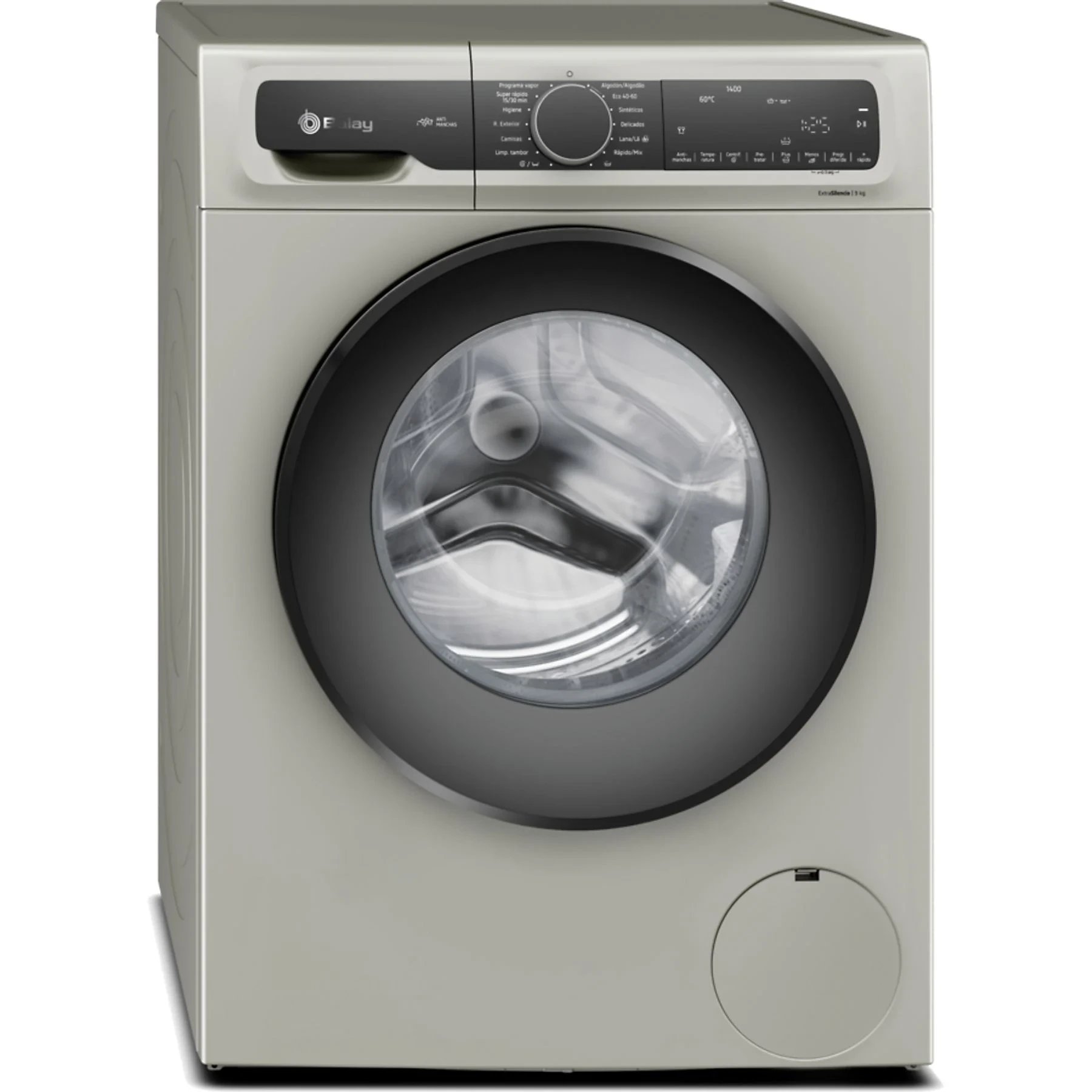 Lavadora BALAY 3TS495XS de 9Kg Clase A y 1351Rpm  | Inox Antihuella, con Programa Plancha, Motor Inverter