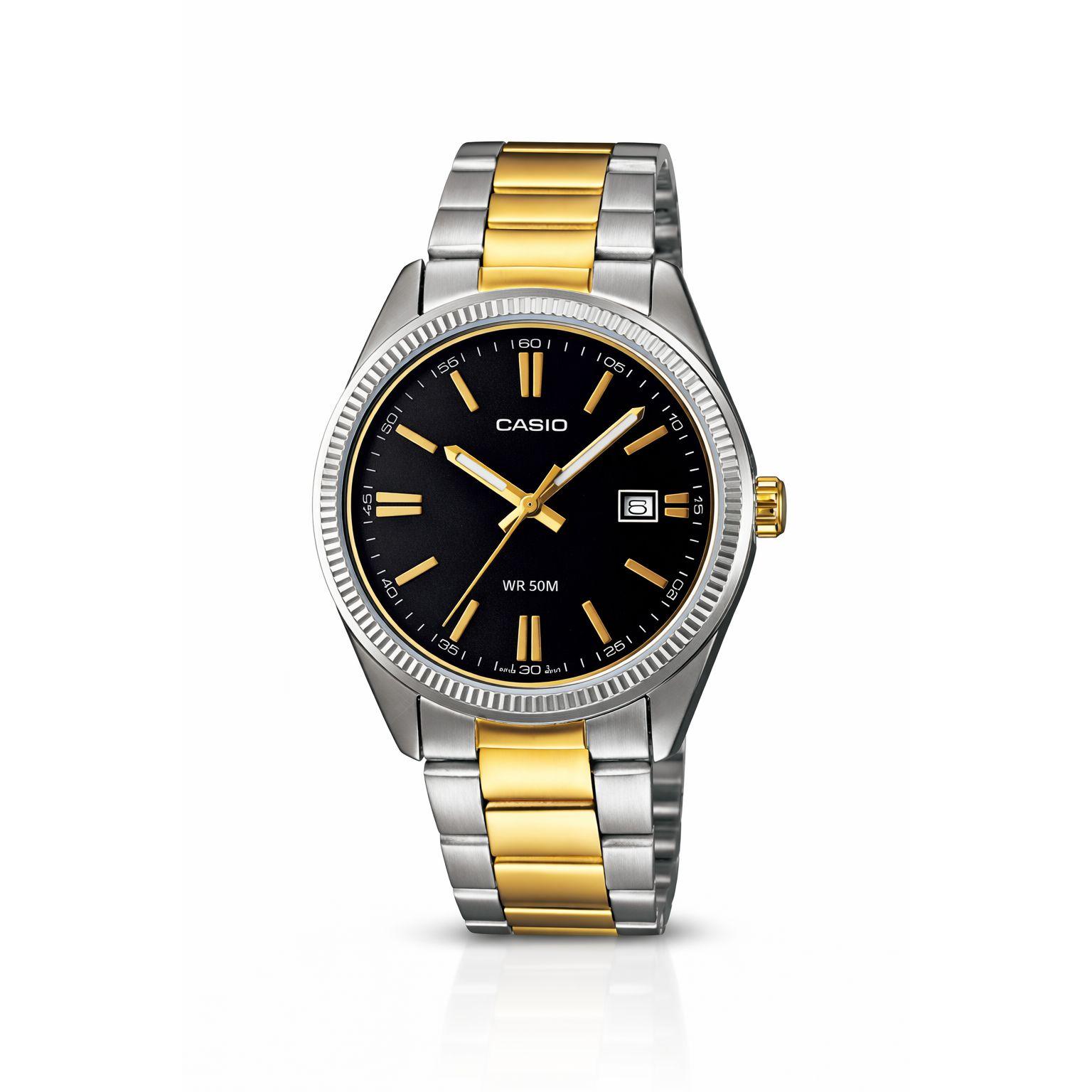 Casio Reloj Hombre Analogico Cuarzo con Correa de Acero inoxidable MTP-1302SG-1AVDF