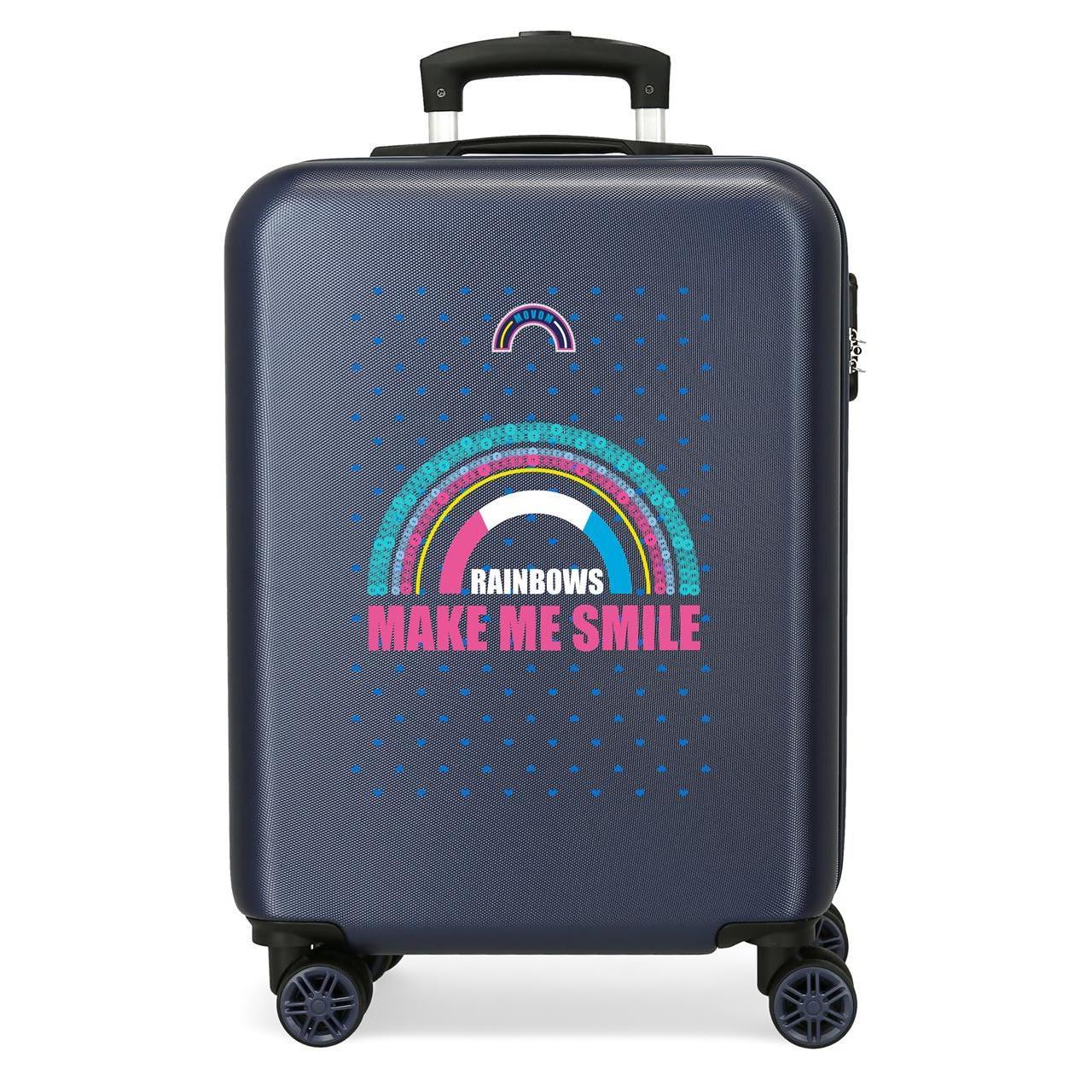 Maleta de cabina Movom Glitter rainbow marino 55x37x20cm