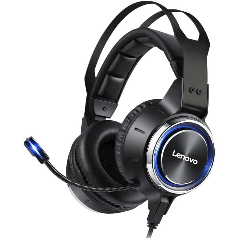 Lenovo Game Headphones (Gaming) HS25 3D Stereo 7.1, Noise Reduction, with Adjustable Microphone and RGB LED Effect