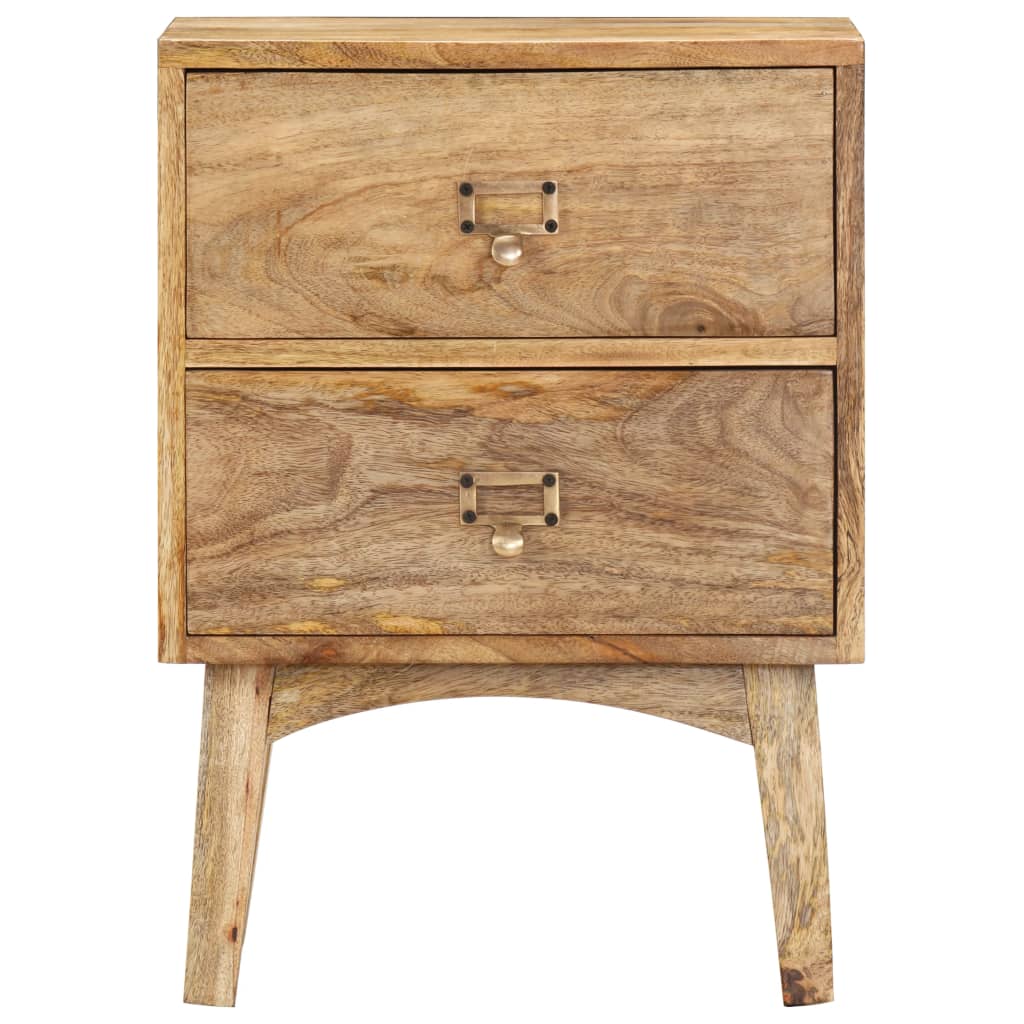 Vidaxl Mesita de Noche de Madera Maciza de Mango 40x35x55 Cm para Salón