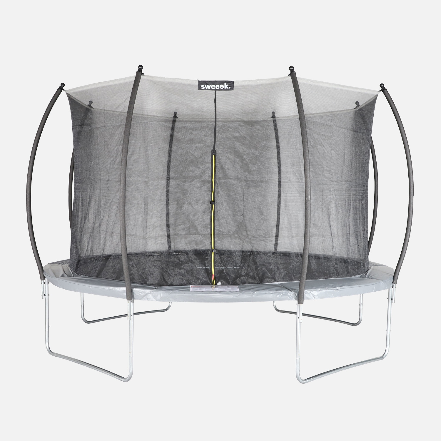 sweeek - Cama elástica con red interior de 370cm , Saturne Inner , 365x365x80