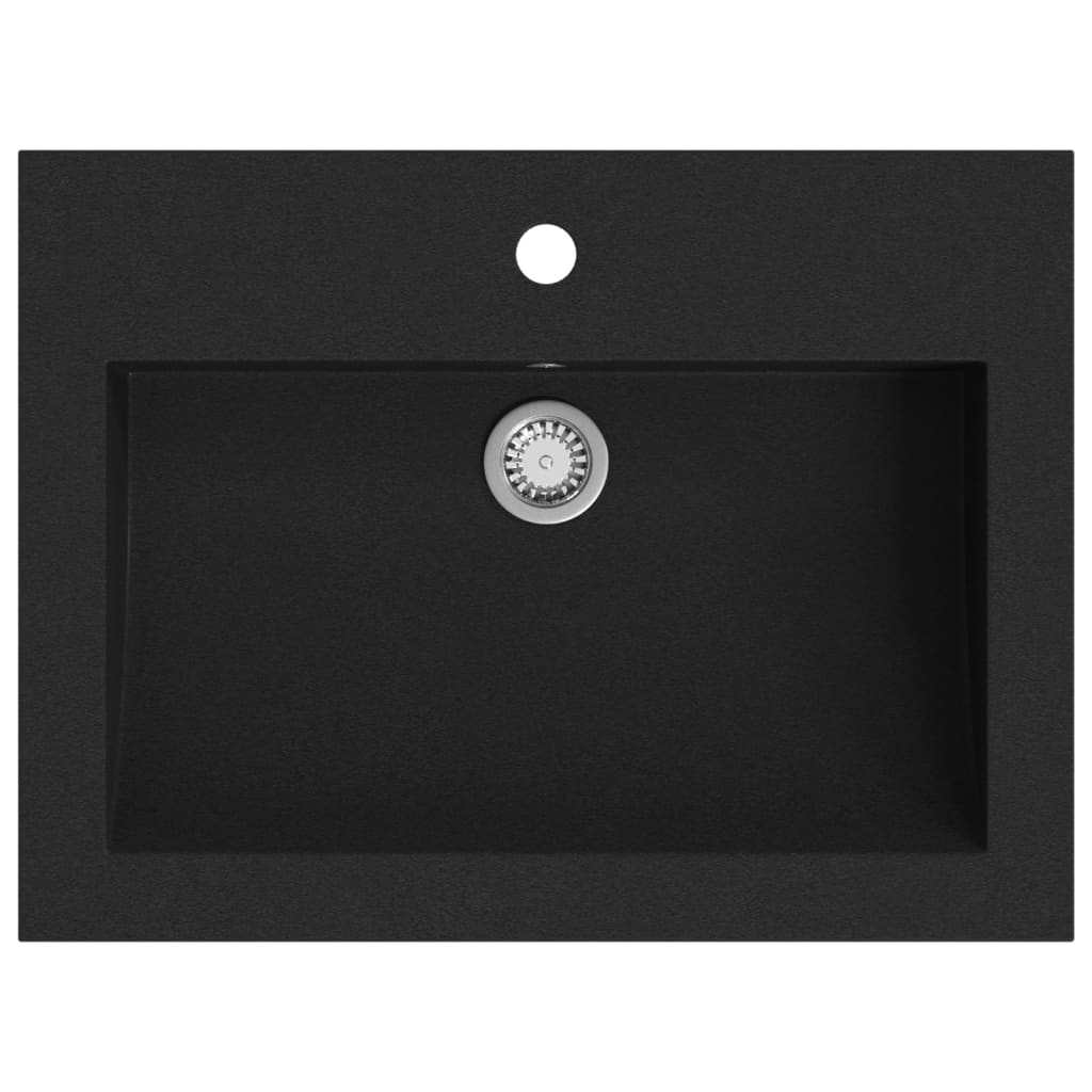vidaXL Lavabo de Granito 600x450x120mm Mobiliario Cuarto de Baño Hogar Color Blanco,  Gris,  Negro y mas