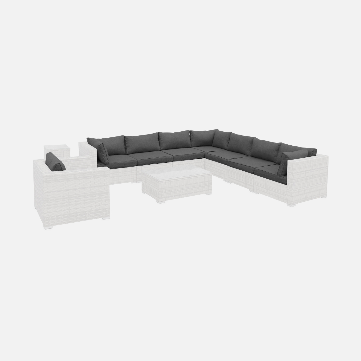 sweeek - Fundas de cojín para conjunto de jardín Venezia , Venezia , 140x70x12