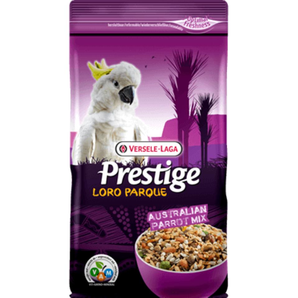 Prestige Loro Parque Mix Versele-Laga 15 Kg - Mezcla Premium de Semillas Enriquecida con Pellets - Alimento para Loros Australianos