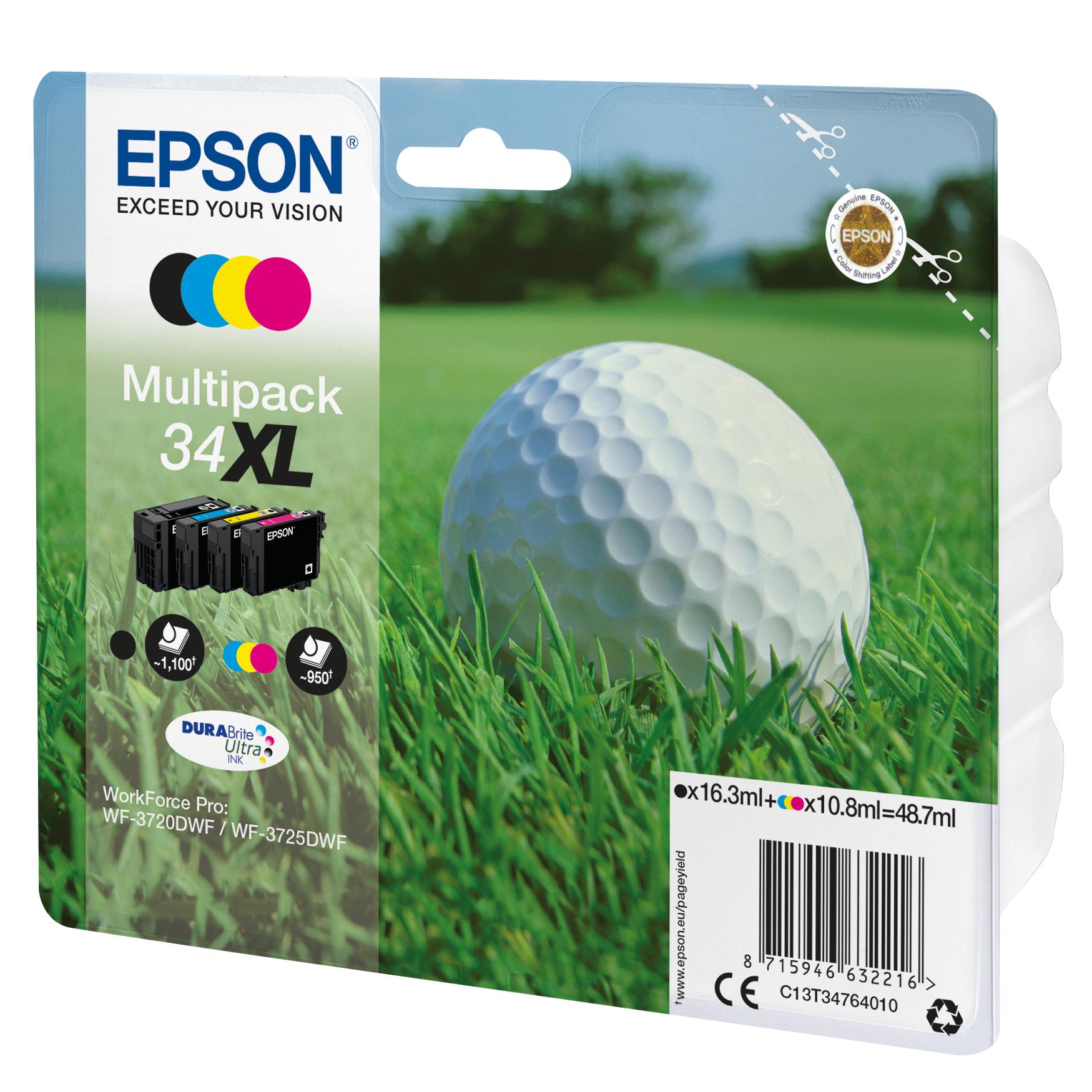 Multipack 4-colours 34XL DURABrite Ultra Ink