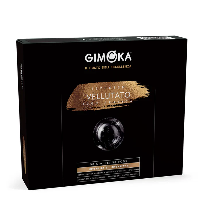 Cápsulas Nespresso PRO compatibles - 100% Arábica. Gimoka Vellutato 50 unidades.