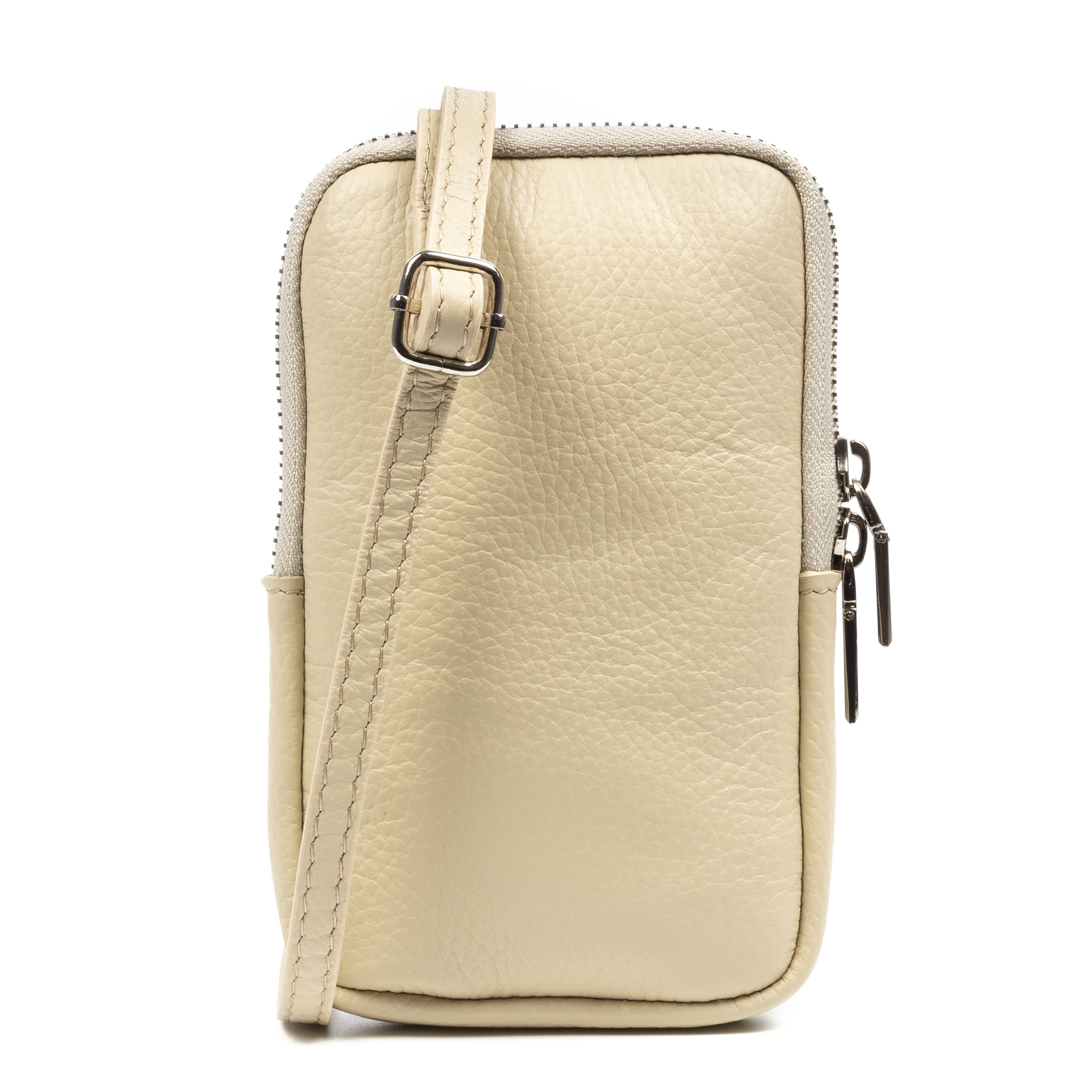 Firenze Artegiani. Albaredo Bolso bandolera de mujer de piel auténtica acabado Dollaro. Made in Italy. Vera Pelle Italiana.