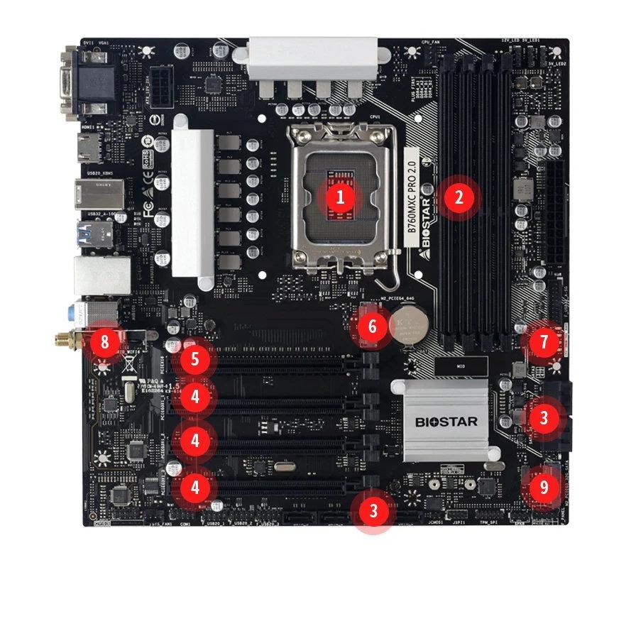 PLACA BASE PC BIOSTAR B760MXC PRO
