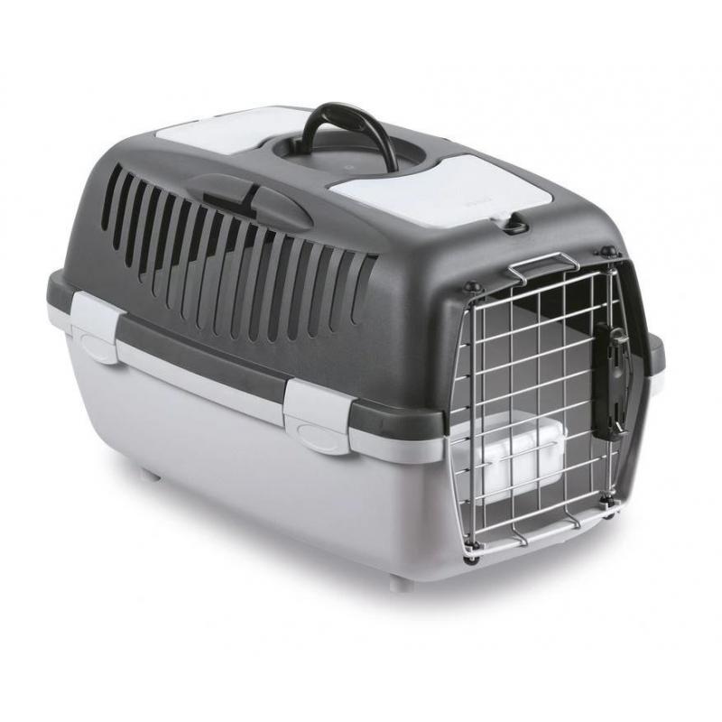 Jaula Stefanplast Deluxe Gulliver 2 con cubeta, puerta metálica, 36 x 35 x 55 cm, Gris