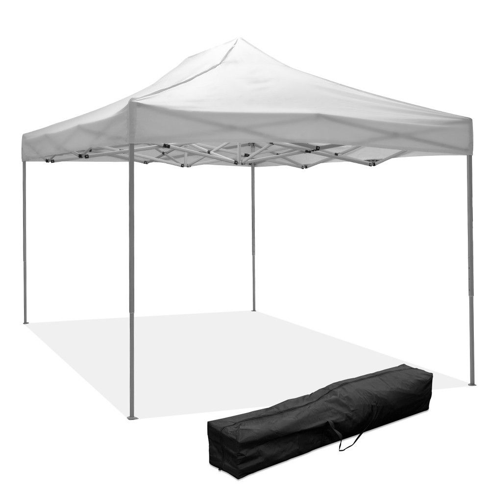Cenador plegable 3X4.5 Blanco Vestido en PVC impermeable