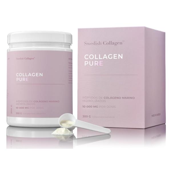 Colágeno marino hidrolizado, polvo, 300 g | 30 días | Tipo 1 y 3 | Péptidos puros | Cabello, piel, uñas y articulaciones | Para hombres y mujeres | Sin saborizantes, sin azúcar