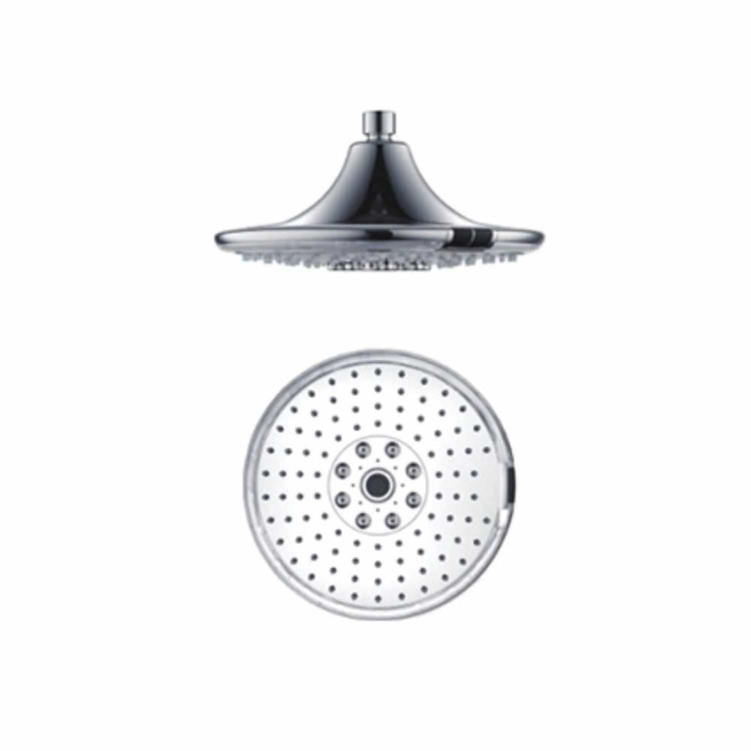 Sined Led 3 Ducha De Lluvia Redonda De 24 Cm Con Led y 3 Funciones De Chorro Gris