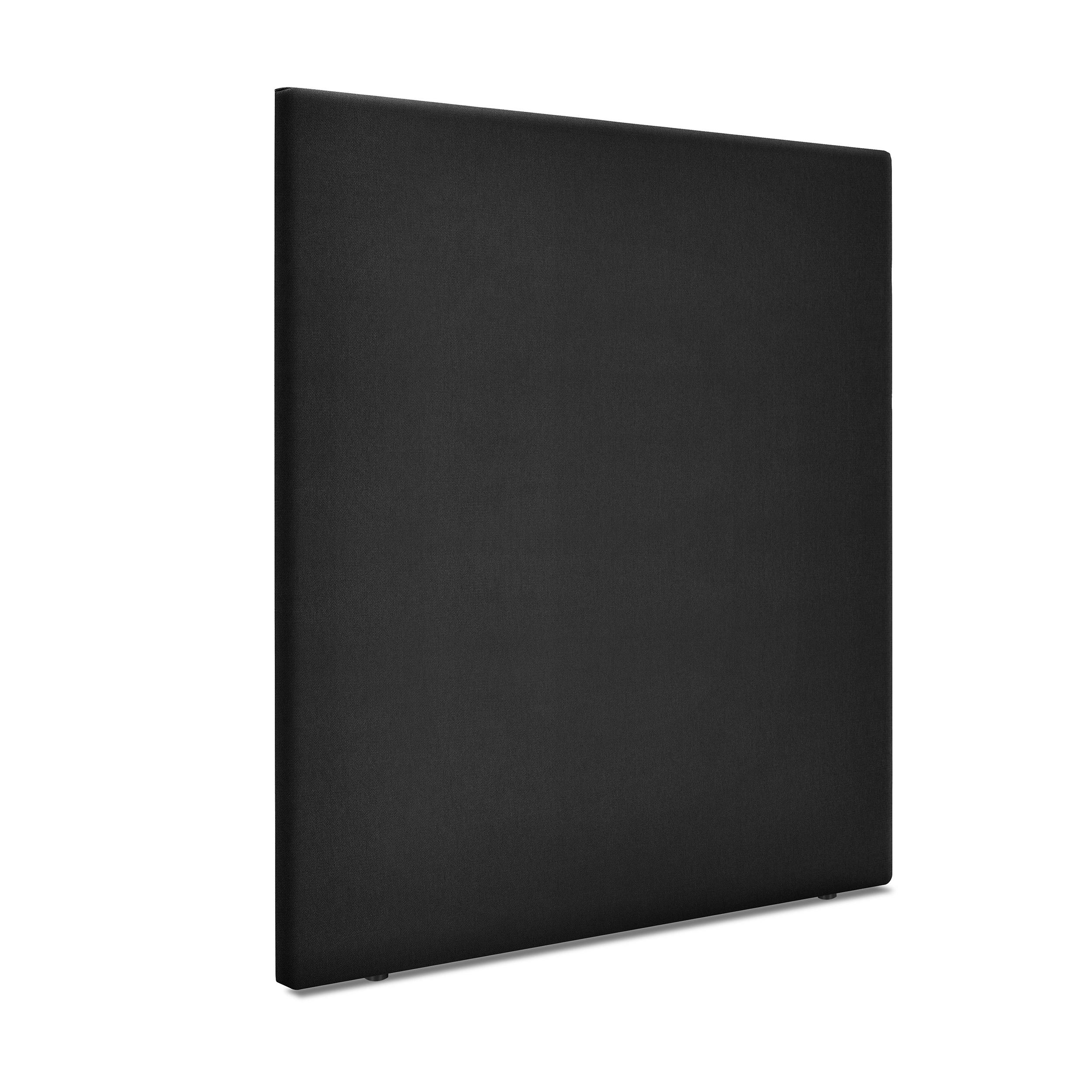 DHOME Cabecero de Polipiel o Tela Aqualine Liso Hasta el Suelo Cabeceros Cabezal Tapizado Cama (Negro Tela)