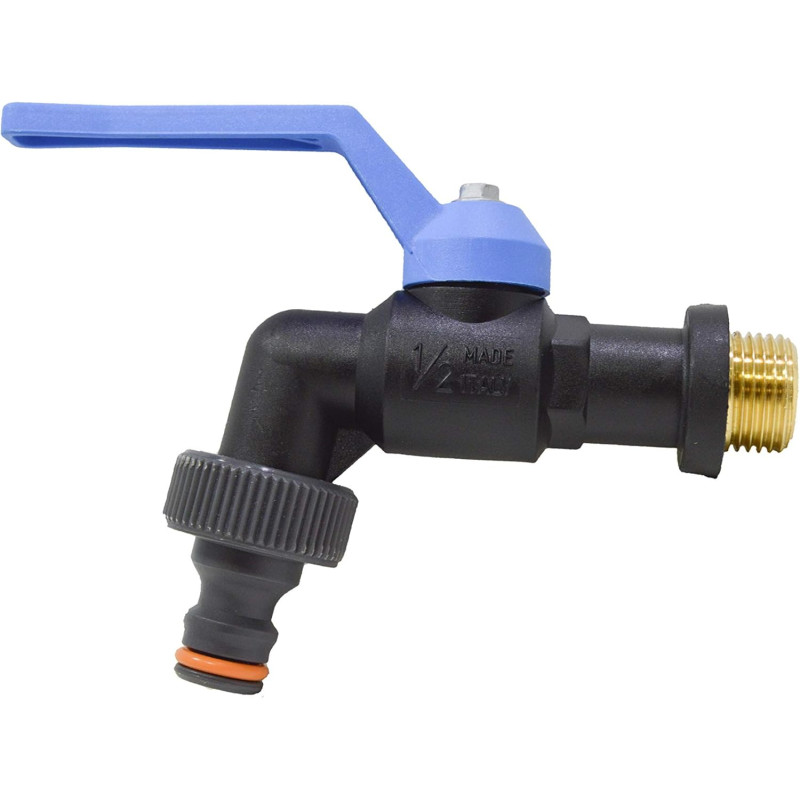 Suinga Grifo de Jardín Esfera Antihielo 1/2'' | Llave de Paso con Toma Automática a Manguera | Adaptador Grifo Antiheladas