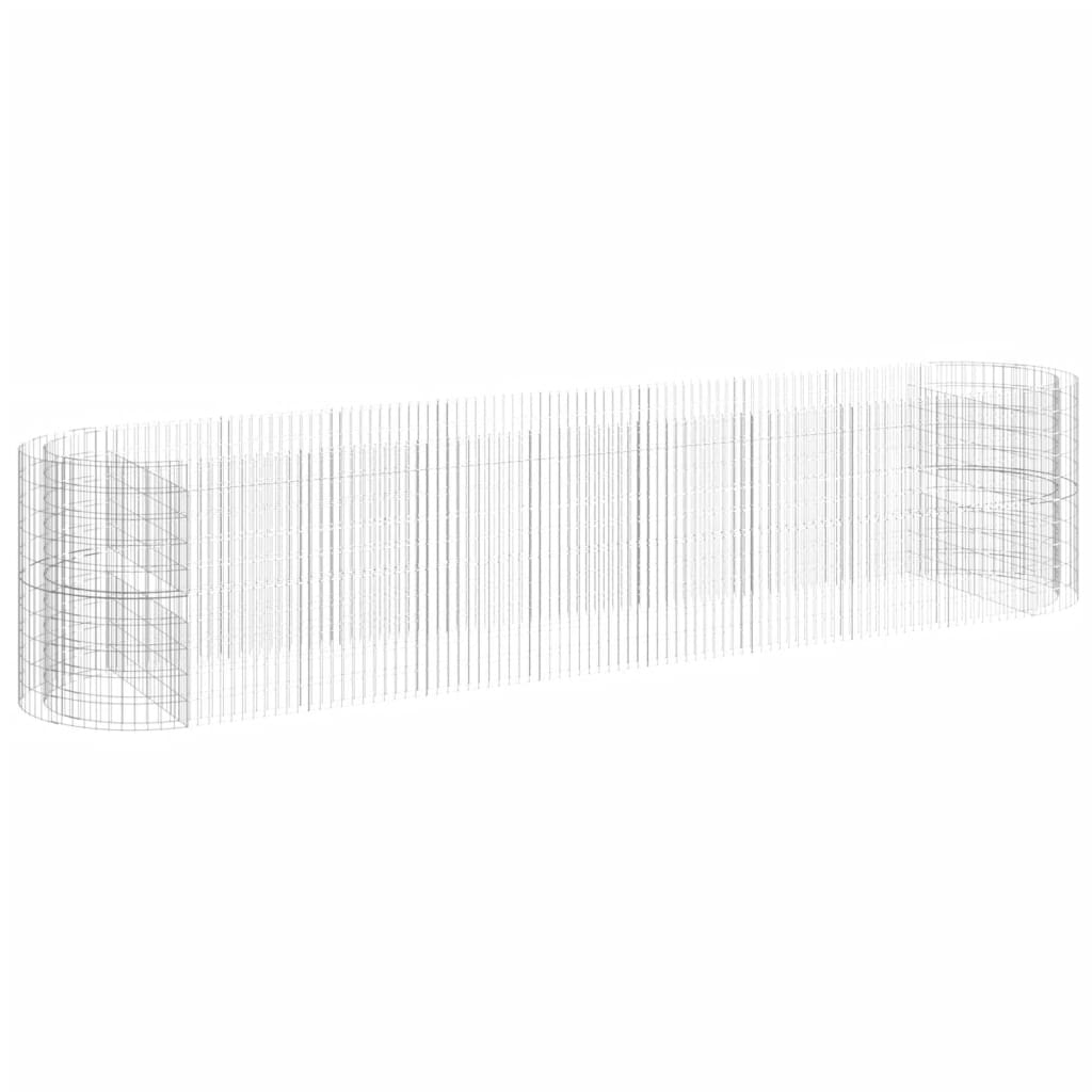 vidaXL Arriate de gaviones de hierro galvanizado 500x100x100 cm