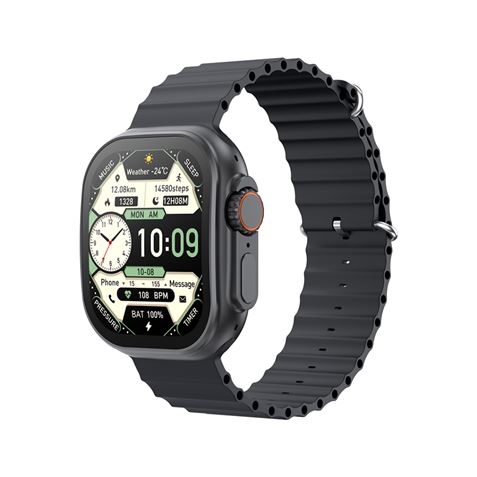 Xo m11 ultra reloj smartwatch pantalla cuadrada 2,01” curva - llamadas bt - nfc - multideporte - tensiometro, pulsometro y control de oxigeno - cargador magnetico - color negro