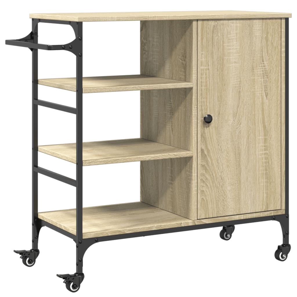 vidaXL Carrito de cocina madera de ingeniería 87,5x38,5x84,5 cm