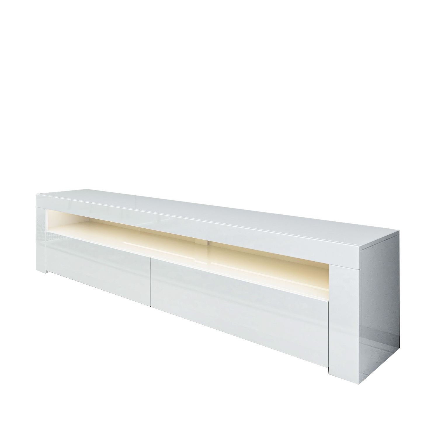 Habitat y Jardin - Soporte de TV de madera "Bati" - 150 x 36 x 46 cm - Blanco