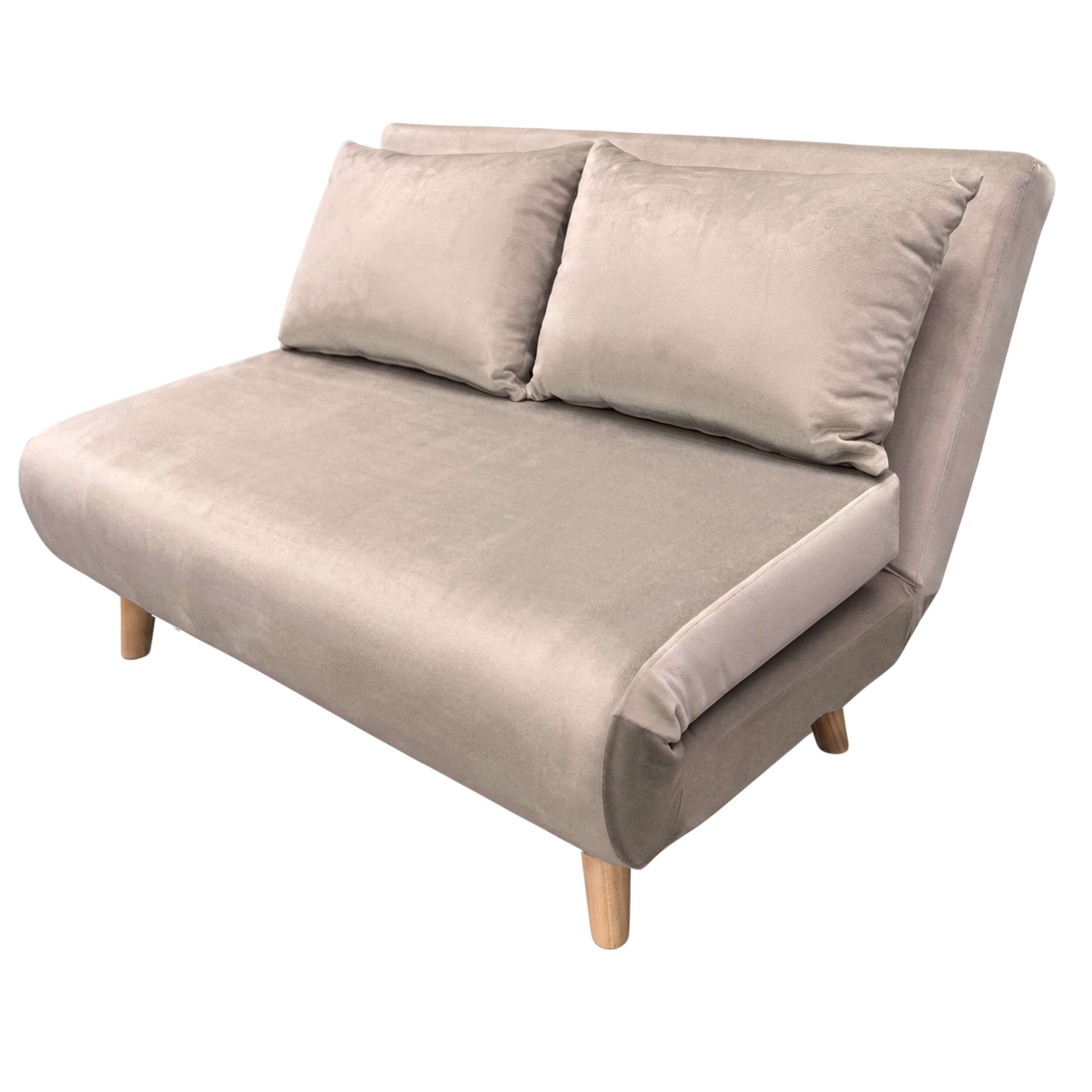 Miroytengo Sillón Cama 2 Plazas Nórdic Duo, Sofá Estilo Futón, Apertura Clic-Clac 118 cm