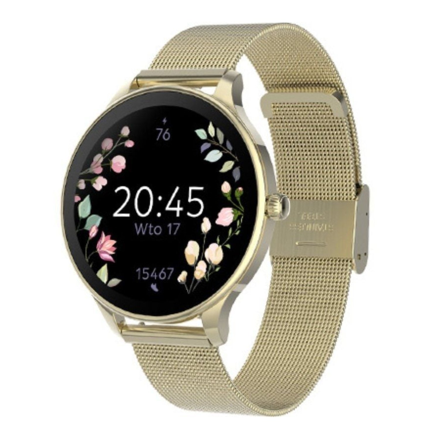 Forever Velora SB-306 · Smartwatch · Notificaciones · Monitor Cardíaco · Oro