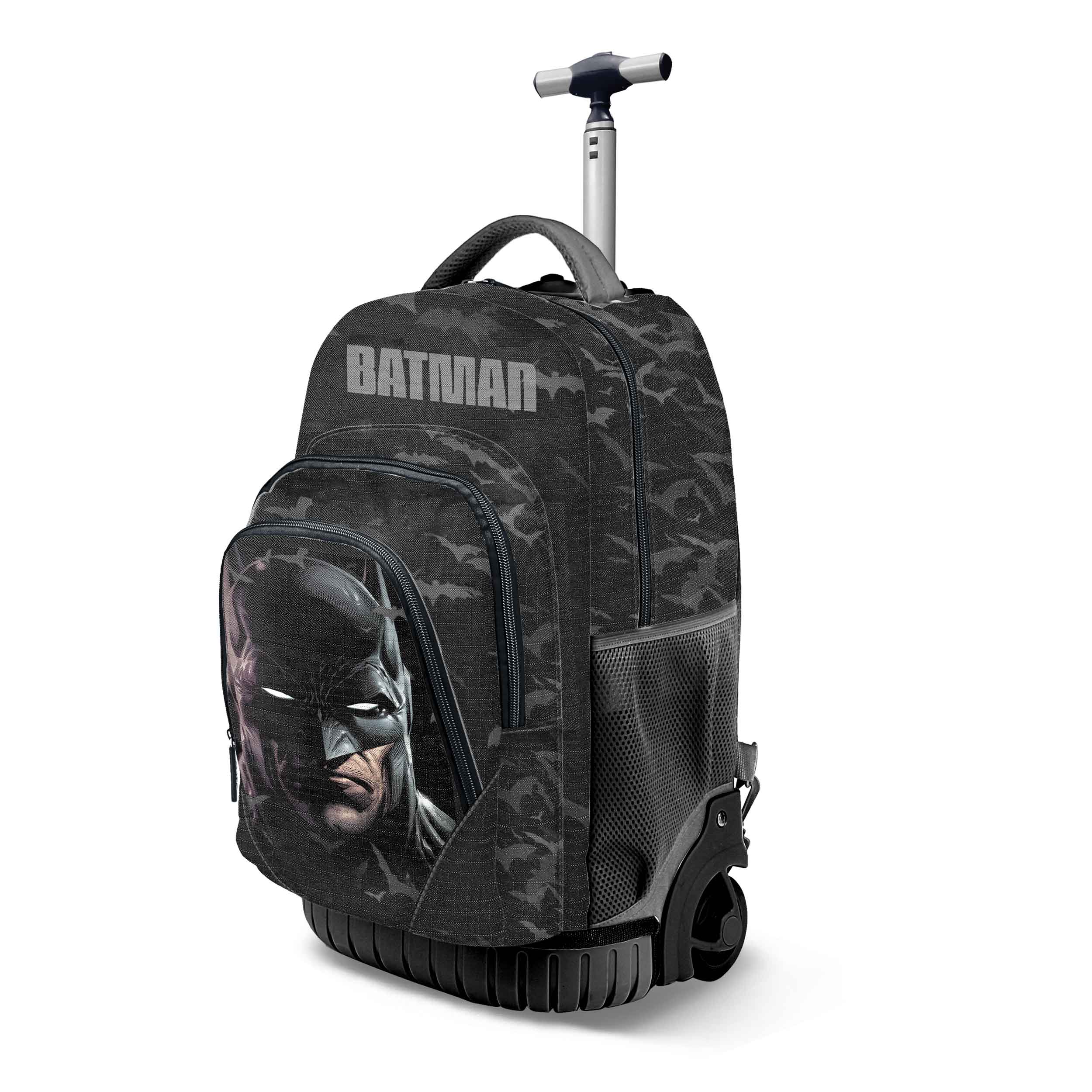 DC Comics Batman Face Mochila Trolley GTS FAN, Negro