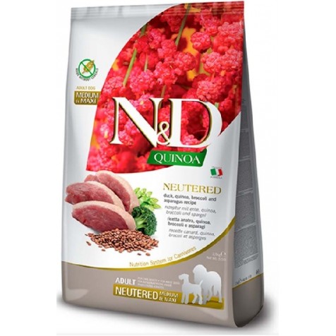 Farmina - Farmina Nd Quinoa Grain Free Neutered Medium / Maxi Pato 2.5 Kg