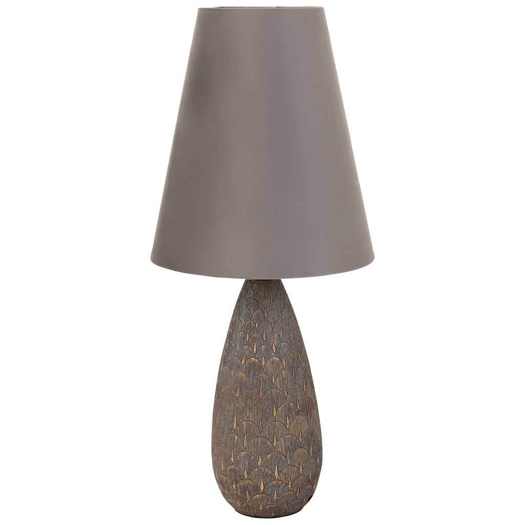 Wonderlust Deco - Lámpara de mesa de poliresina dorada Dorado base 18x18x46h-pantalla 18x33x37h cm