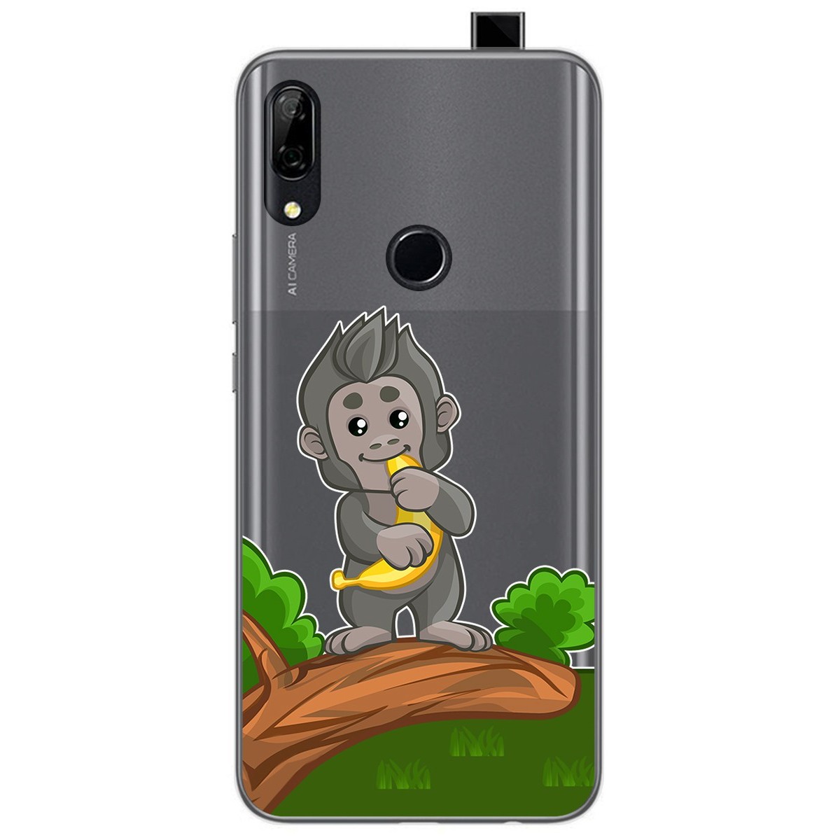 Tumundosmartphone Funda Gel Transparente para Huawei P Smart Z diseño Mono Dibujos