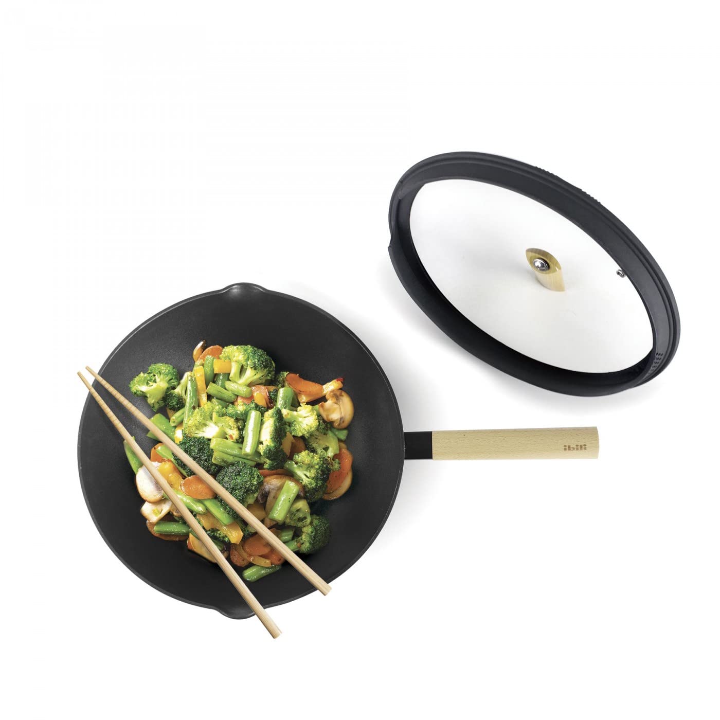 IBILI 404230 Wok luxe con tapa 30 CM