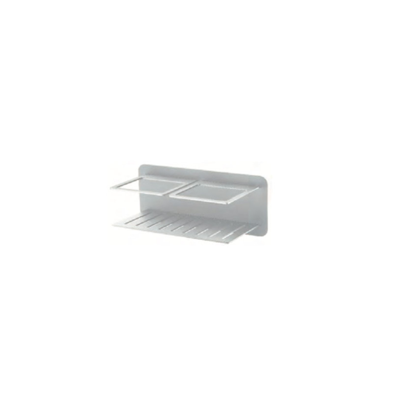 Imex Iman ADI011/BL Jabonera frontal elegante de acero inoxidable S304 con acabado blanco mate