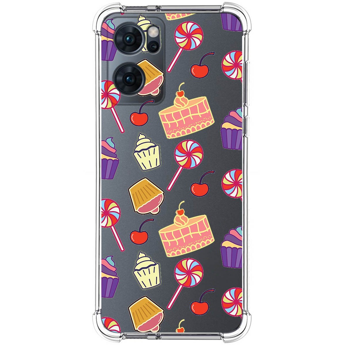 Funda Silicona Antigolpes para Oppo Reno 7 5G diseño Dulces 01 Dibujos