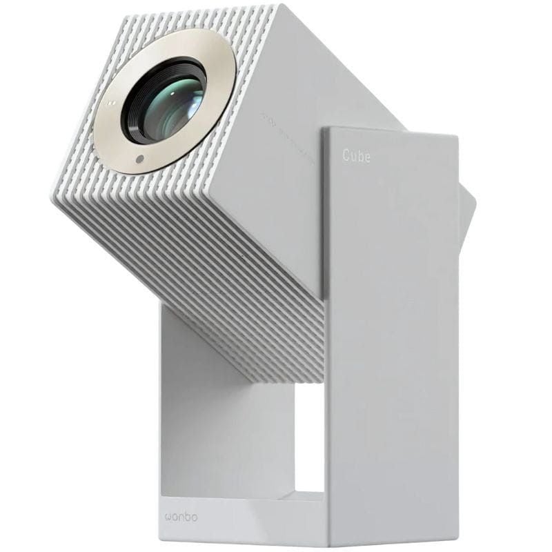 Wanbo Cube 2 Pro - Proyector Inteligente con Android TV y Enfoque automático ToF, Mini proyector portátil Compacto y Altavoz Bluetooth de 8 W, corrección Keystone, Cine en casa para Espacios pequeños