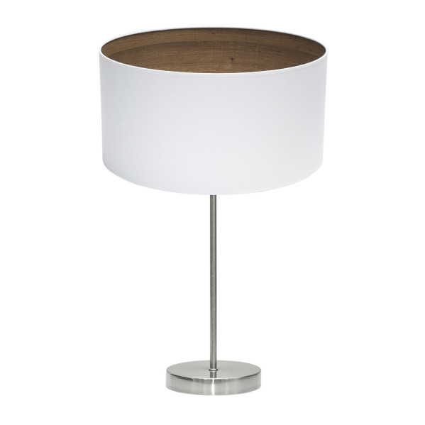 FABRILAMP Sobremesa Tatiana 1xe27 Niquel/blanco-mad.Oscura 63x30x30 Cm