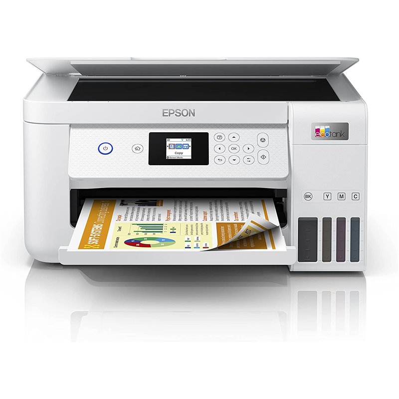 Dispositivo multifunción de inyección de tinta Epson EcoTank ET-2856 (A4, impresión, copia, escaneo, sistema de tanque de tinta,