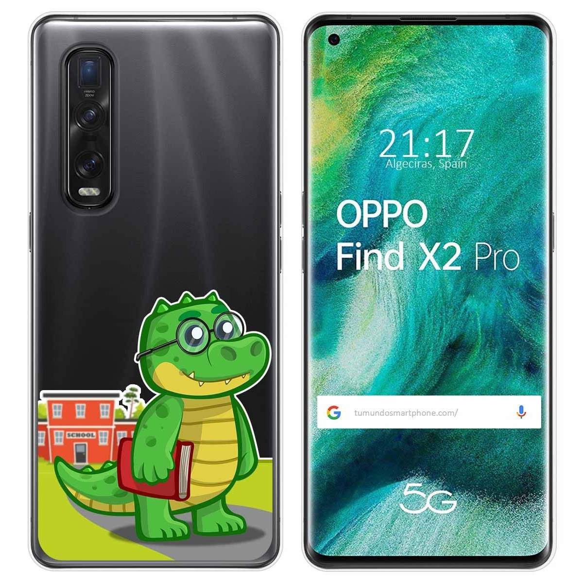 Tumundosmartphone Funda Gel Transparente para Oppo Find X2 Pro diseño Coco Dibujos