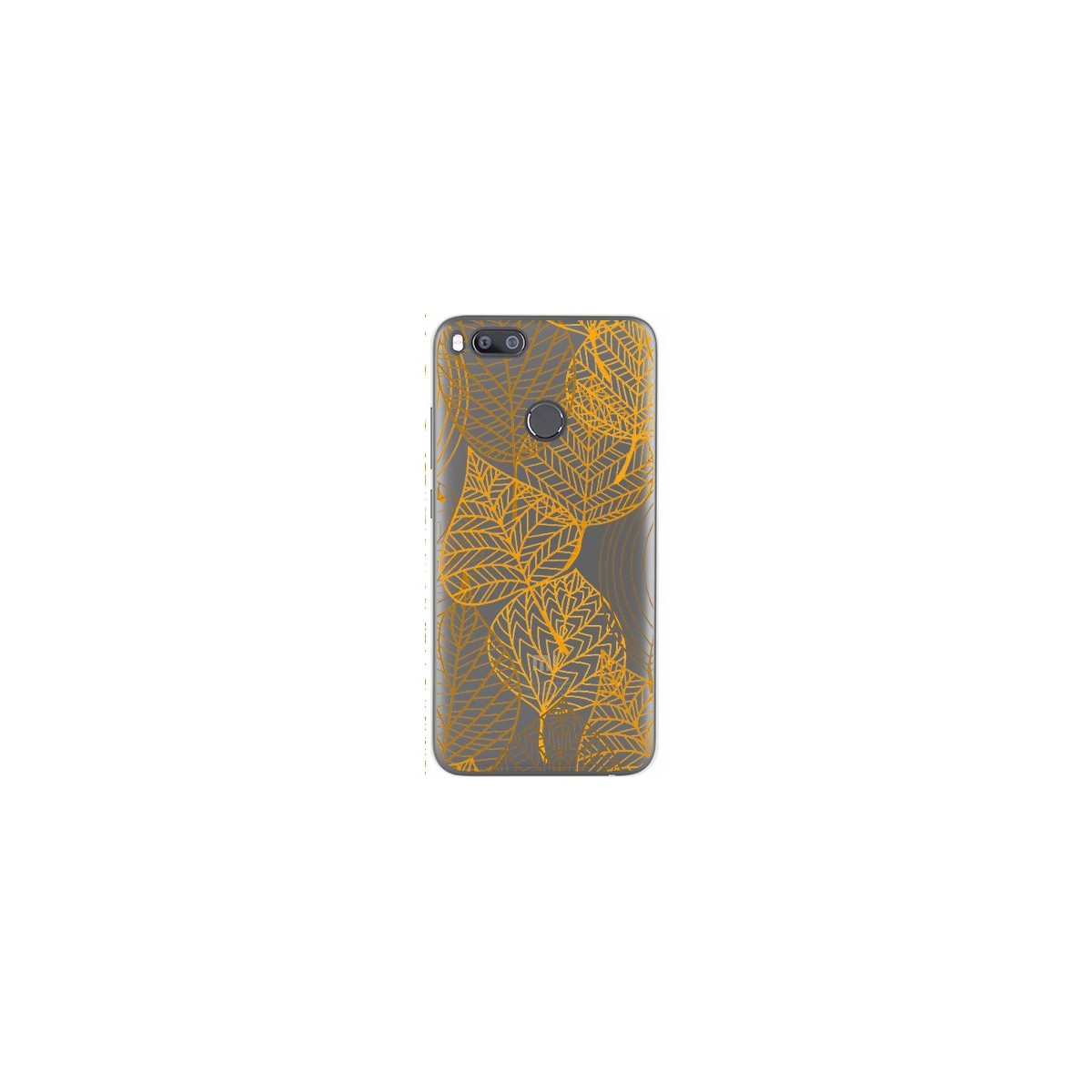 Tumundosmartphone Funda Gel Transparente para Xiaomi Mi 5X / Mi A1 Diseño Hojas Dibujos