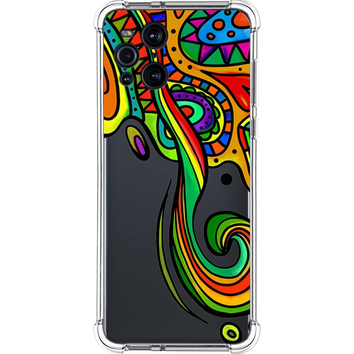 Tumundosmartphone Funda Silicona Antigolpes para Oppo Find X3 Pro 5G diseño Colores Dibujos