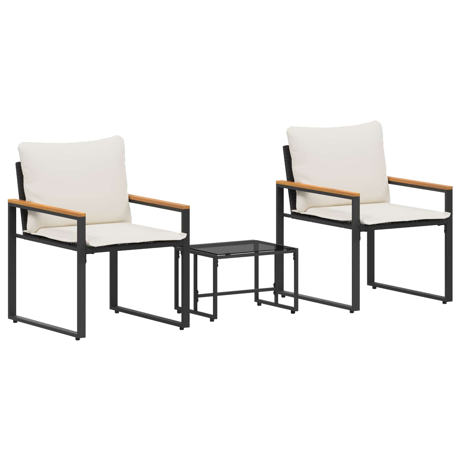 vidaXL Juegos de muebles con cojín 3 pcs Ratán