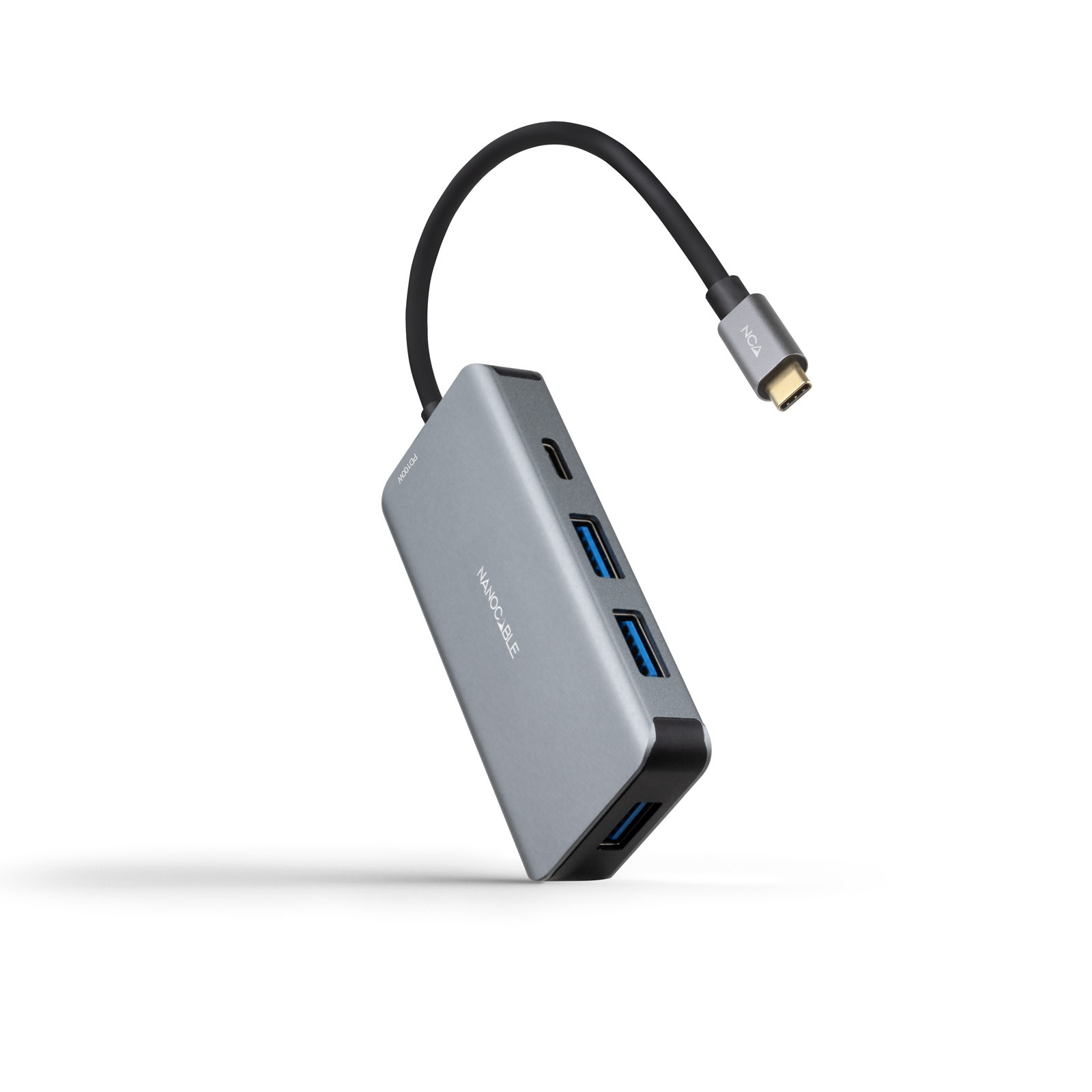 Dock Hub Usb-c 3xusb3.0+usb-c+usb-c Pd 100w Gris Nanocable 10.16.1005