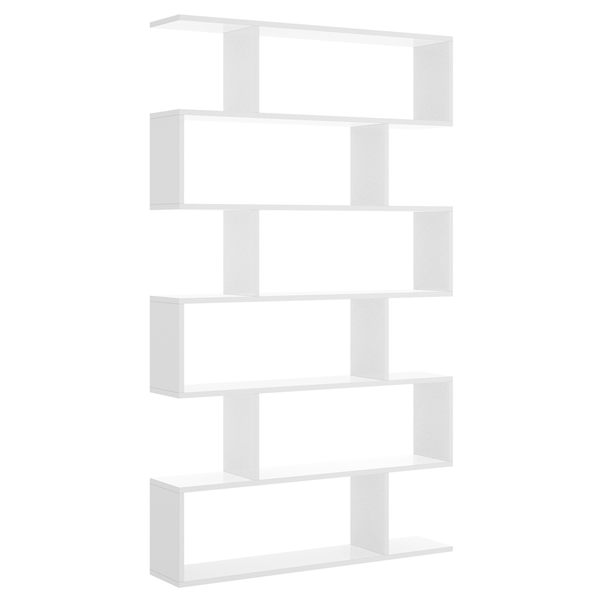 Estantería Alta Dekit LIS 190x80x25 Blanco Brillo Versátil y Fácil de Montar