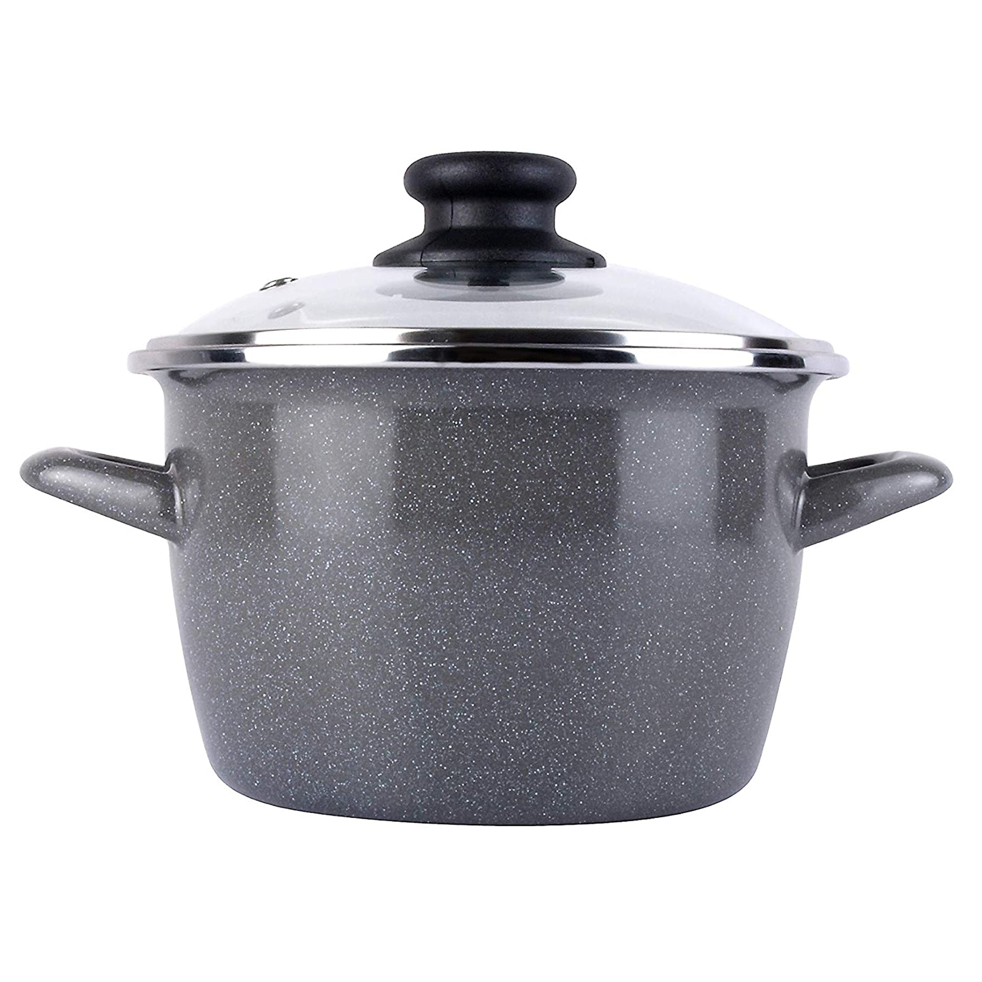 Magefesa Olla Gransasso Esmaltada Antiadherente con Tapa de Vidrio