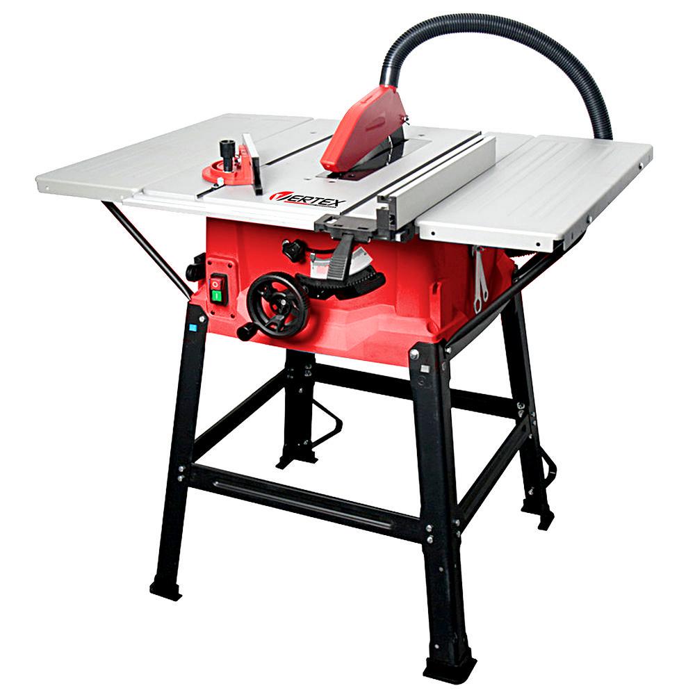 Vertex VPS1800 Sierra de mesa, 1800 W, 254 mm, mesa de 487 x 640 mm, corte máximo de 85 mm/90 °, 5000 rpm, Crazega