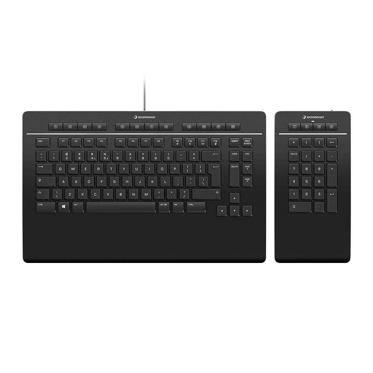3Dconnexion Keyboard Pro with Numpad - Teclado USB - Negro