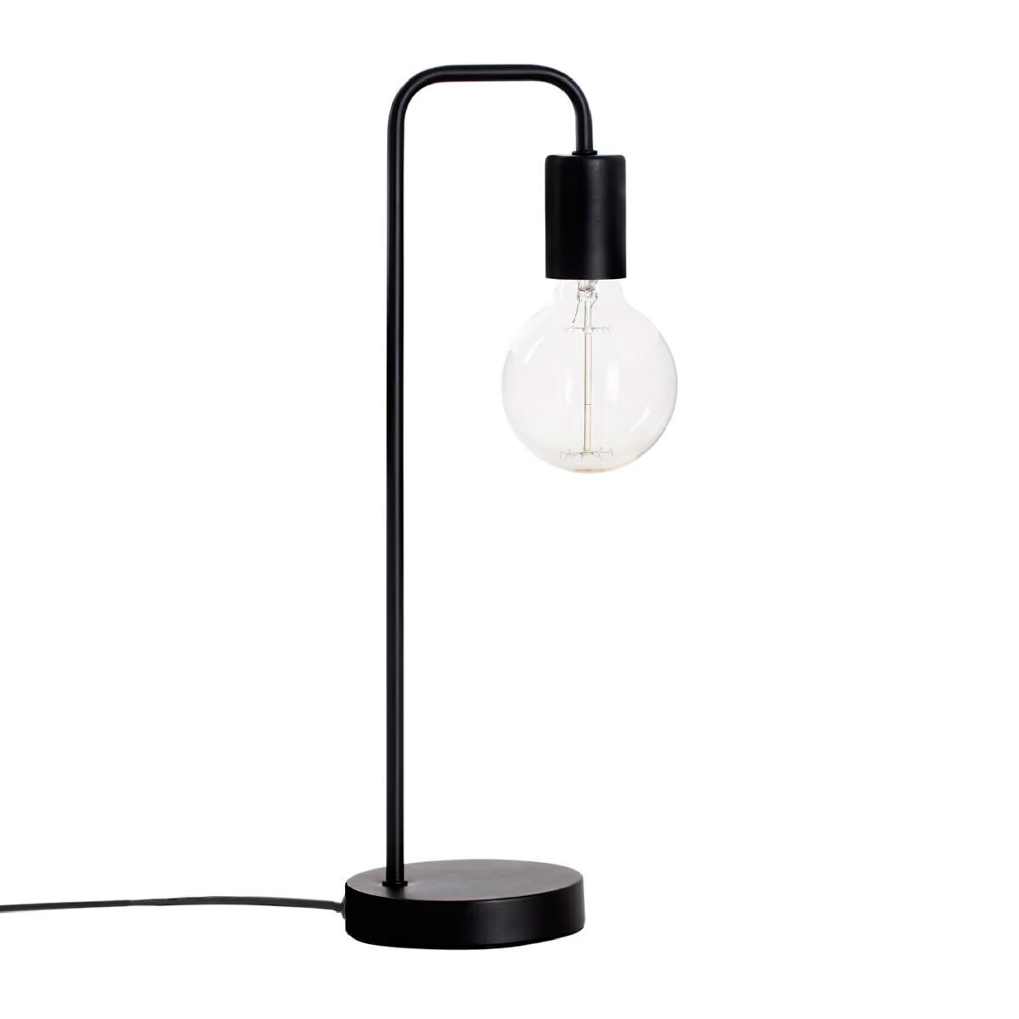 Atmosphera Lámpara Sobremesa Negro Metal H46 - Estilo Chic y Contemporáneo